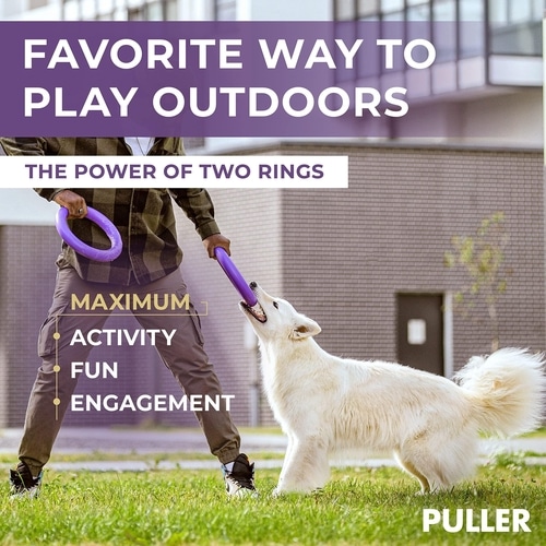 Puller Outdoor Dog Ring Toys Dog Fetch Toy & Tug of War Dog Toy for - Imagen 3