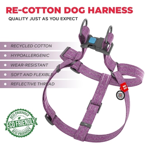 Re Cotton Dog Harness Eco Friendly Dog Harness for Small Dogs Medium & - Imagen 4